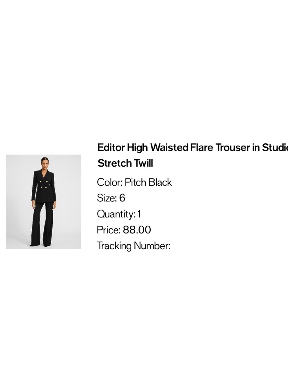 Express Black High-Waisted Flare Trousers